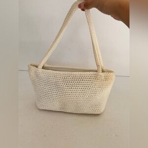 The Sak White Cream Crochet Cotton Small Purse